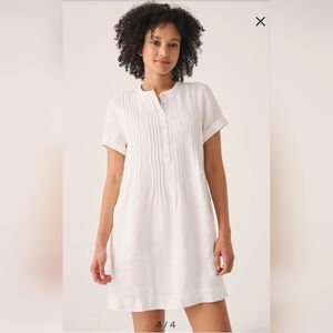 Faherty Women's Gemina Linen Dress Off White Size S